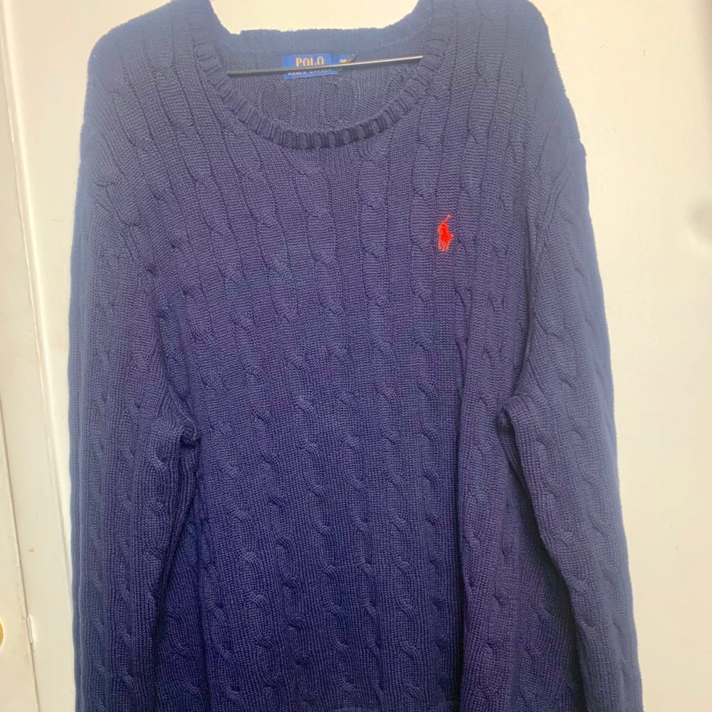 Men’s POLO RALPH LAUREN Blue Pullover Sweater 2X